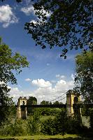 view of le mas d'agenais bridge by painting-photography-france